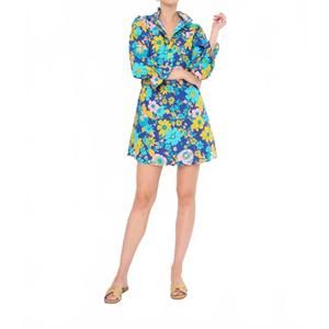 NEW FLORA BEA adelina cheery dress in blue